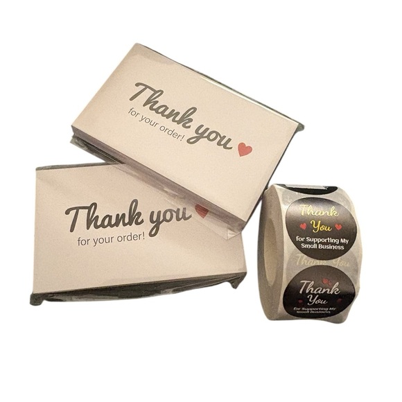 Other - 50 Thank You Cards and a roll of 500 Thank You Stickers